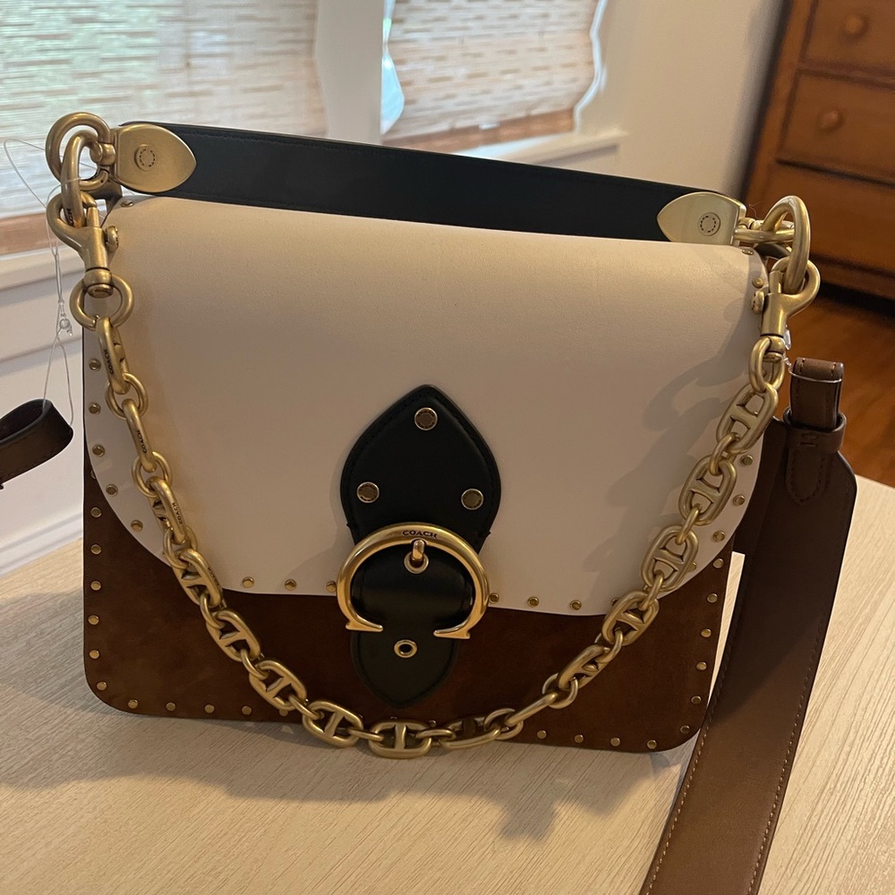 Beat Shoulder Bag In Colorblock With Rivets-Brand New!